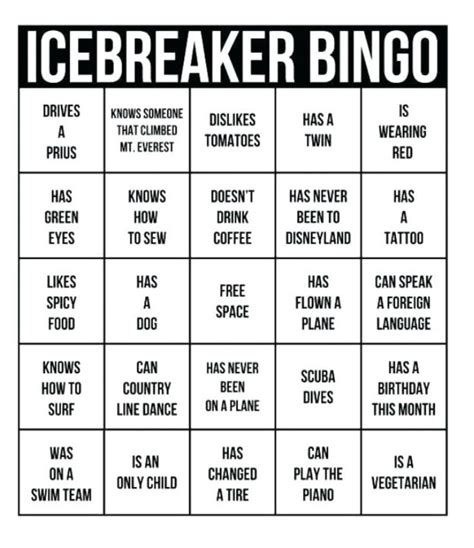 Human Icebreaker Bingo for Teambuilding [FREE Printable!].